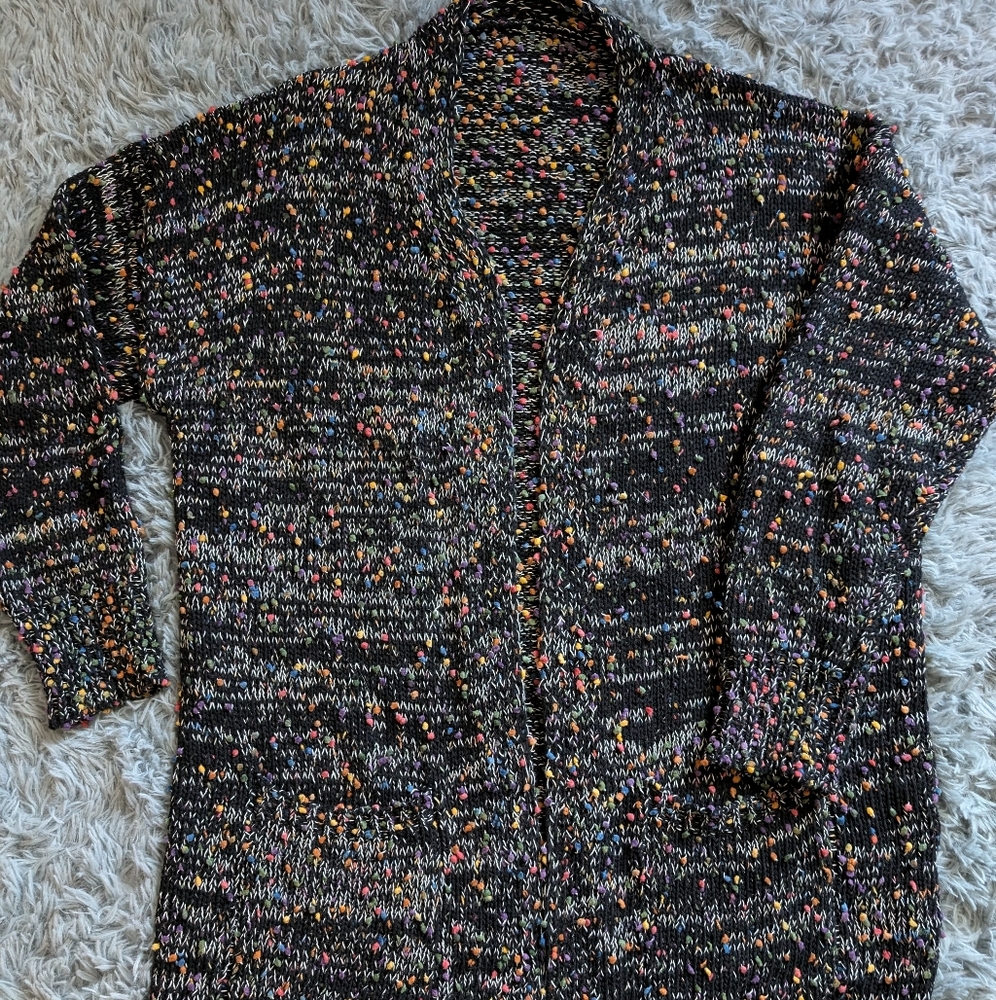Multicolor‎ popcorn cardigan size XXL